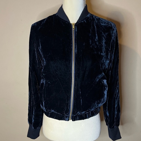🌹NWOT J. Crew Velvet Bomber Jacket - Picture 2 of 8